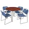 Regency Kee Round Table & Chair Set, Wood, Metal, Polypropylene Top TB48RNDCHBPCM44BE - alternate 1